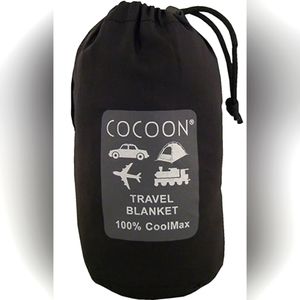 COCOON travel blanket 100% CoolMax, compact, navy